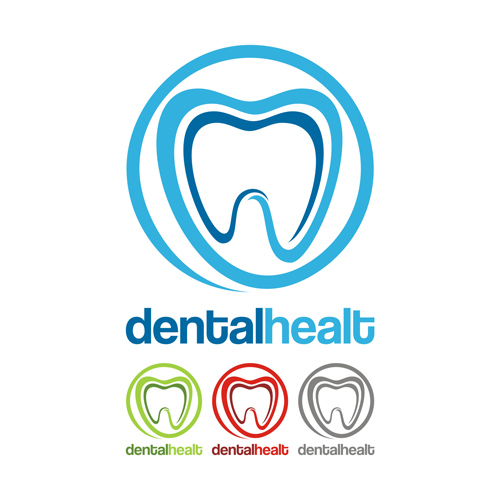 Dentalhealt-Kreis-Logo-Vektor-Set 01 Kreis healt Dental   