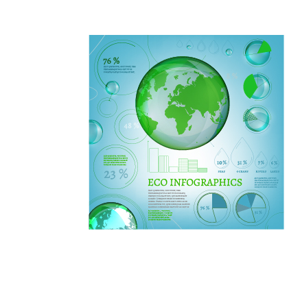 Eco Infografie-Elemente Vektorgrafik 02 Öko Infografik Grafik Elemente   