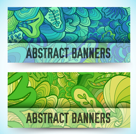 Florale Muster abstrakter Banner-Vektor Muster floral Blumenmuster banner abstract   
