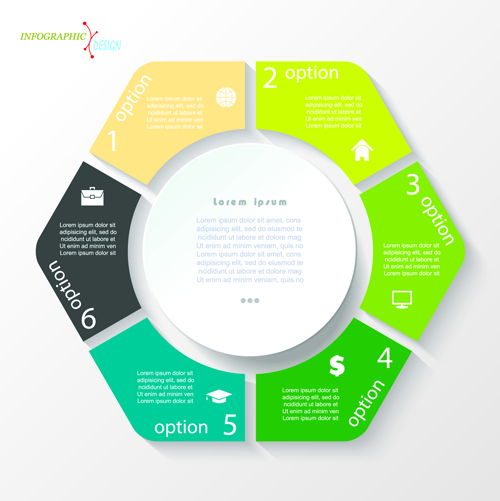 Geometrische Formen Business-Infografik-Vektormaterial 03 Wirtschaft Infografik geometrische Formen   