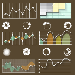 Infographie avec des diagrammes d’éléments de conception vecteur d’illustration 12 infographies illustrations elements diagrammes   