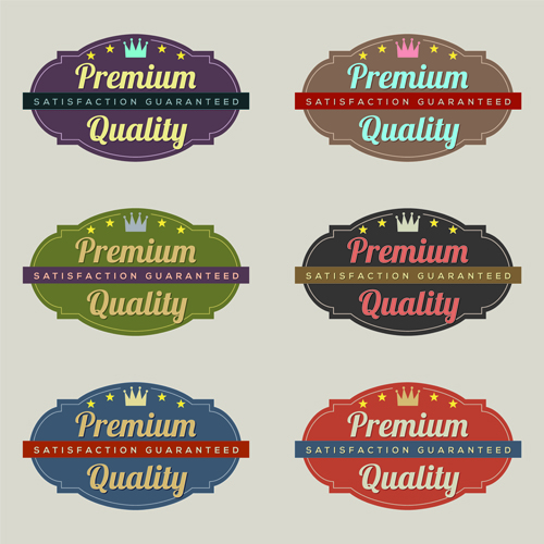 Étiquettes de qualité supérieure de style rétro Vector 05 style rétro qualité premium étiquettes étiquette   