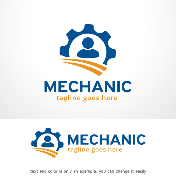 Matériel de vecteur de logo de mécanicien mécanicien logo   