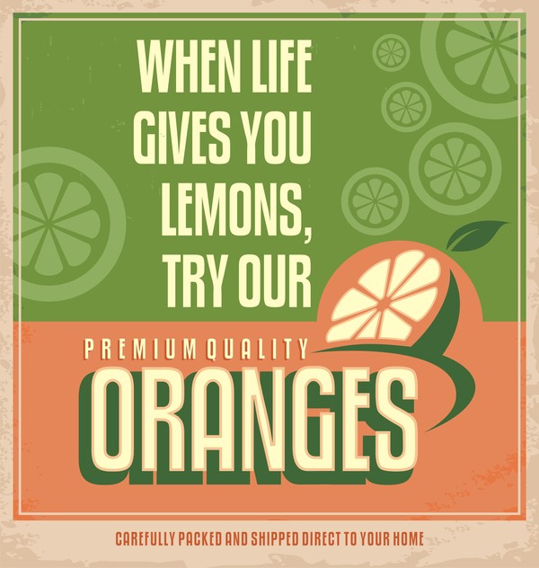 Orange-Poster-Vintage Vektordesign vintage poster orange   