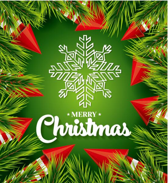 松の枝は、クリスマスカードのベクトルでフレーム 枝 松 フレーム クリスマス カード   