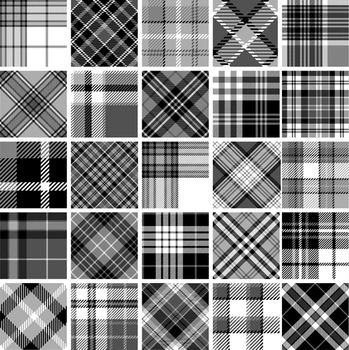 Plaid Stoffmuster nahtlosen Vektor 25 Stoffmuster Stoff plaid nahtlos Muster   