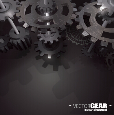 Realistischer Getriebedesign-Vektorhintergrund 01 Vector-Hintergrund Realist Hintergrund gear   