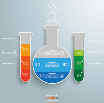 Wissenschaftsexperiment Infografie-Vektorgrafik 01 Wissenschaft Infografik experiment   