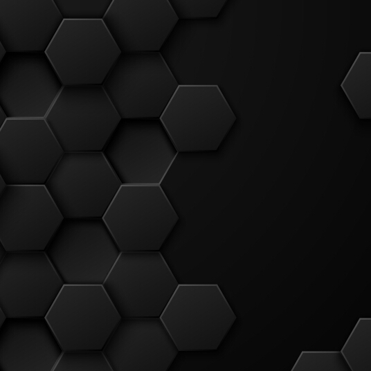 Fond noir avec le vecteur d’hexagone Noir hexagone fond   