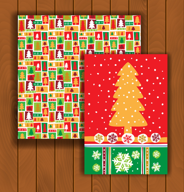 Weihnachtsgrüßkarten und Umschläge mit Holzfußgrintervektor 09 Weihnachten Umschläge Karten Holz Begrüßung   