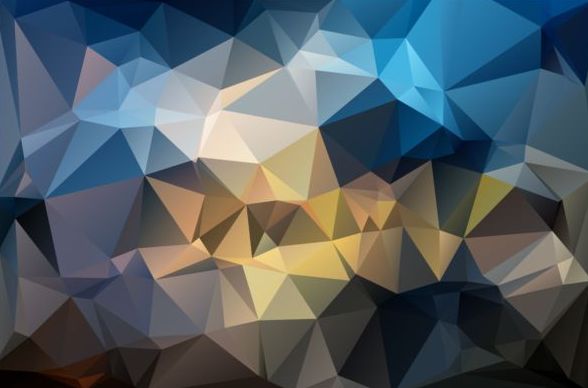 Vecteur coloré de fond géométrique de polygone 05 polygone géométrique coloré   