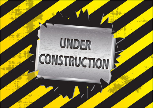 Signe d’avertissement de construction vecteurs fond 06 signe fond construction avertissement   
