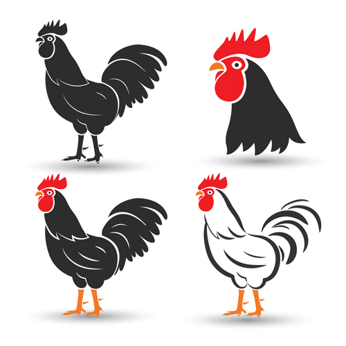 Creative poulet logos vector design 04 poulet. logos Créatif   