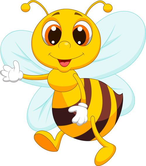 Illustration de vecteur de dessin animé mignon abeille 12 mignon illustration dessin animé abeille   