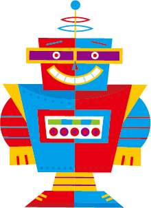 Niedlicher Zeichentrickroboter farbiger Vektorsatz 01 Roboter Niedlich farbig cartoon   