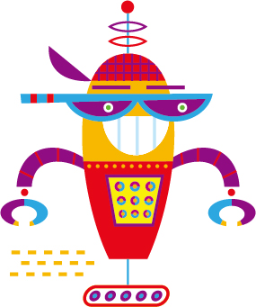 Niedlicher Zeichentrickroboter farbigen Vektor-Set 11 Roboter farbig cartoon   