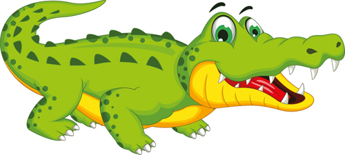 Niedliche Krokodil-Karikaturstile Vektoren 06 Stile Krokodil cute cartoon   