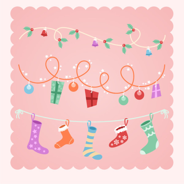 Niedlicher rosafarbener Weihnachtsgeschenk-Vektorhintergrund Zauge Weihnachten pink Hintergrund Geschenk   