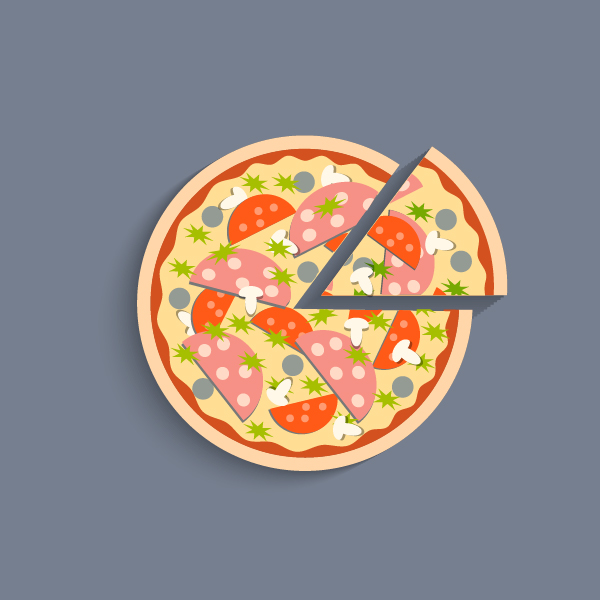 Leckere Pizza-Illustration Vektormaterial 07 pizza material illustration Delicious   