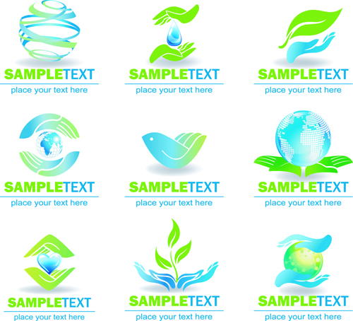 Écologie et terre Creative logos vector set 01 terre logos logo Écologie Créatif   