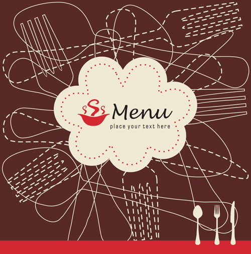 Handgezeichnetes Restaurantmenü Vektormaterial 01 restaurant menu material Hand gezeichnet   