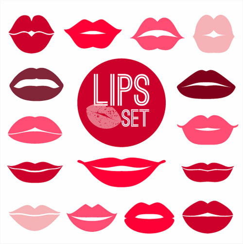 Lippen Vektor-Set 02 set Lippen   