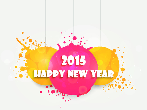 Neujahr 2015 Textgestaltung Set 10 Vektor text Neujahr 2015   