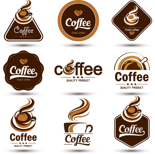 Originelles Design Kaffeeeetiketten Vektormaterial 03 original kaffee Etiketten   