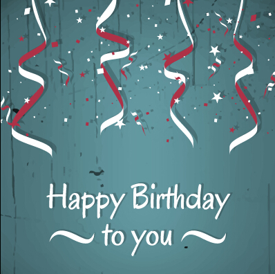 Papierbänder mit Konfetti glücklicher Geburtstagshintergrund Vektor 03 Papierbänder Konfetti Hintergrund happy birthday Geburtstag   