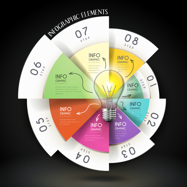 Matériel de modèle d’infographie d’éducation de vecteur 18 infographie education   