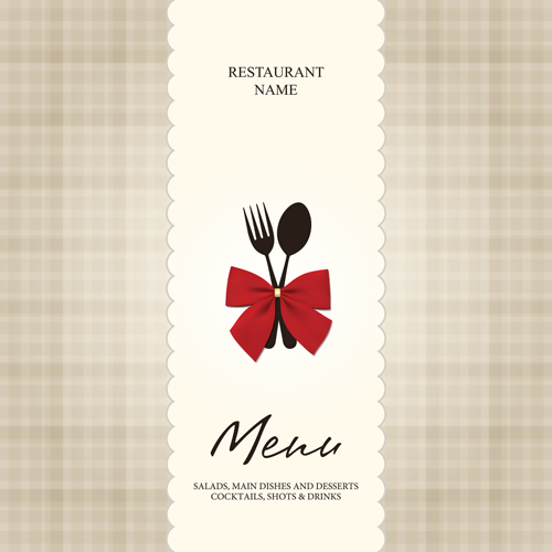 レストランメニューデザイングラフィックのベクトルセット03 レストラン メニュー   