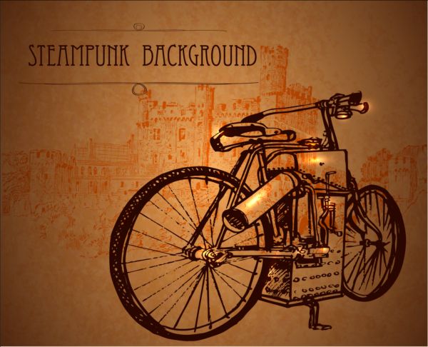 Vintage Steampunk Hintergrunddesign-Vektor 06 vintage steampunk Hintergrund   