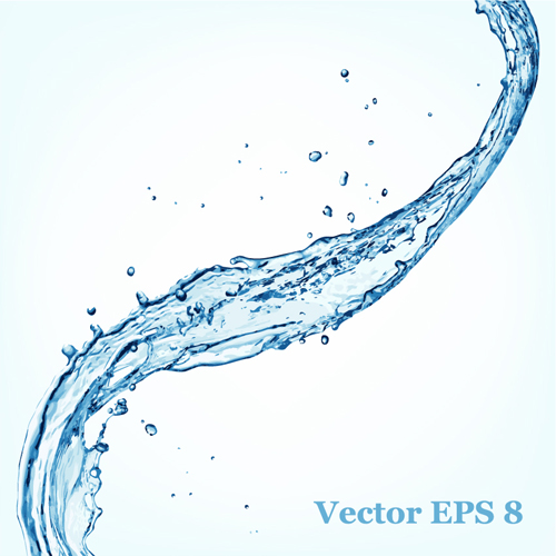 Wassersplas-Effekt-Vektorhintergrund 20 Wirkung Wasser splash Hintergrund   