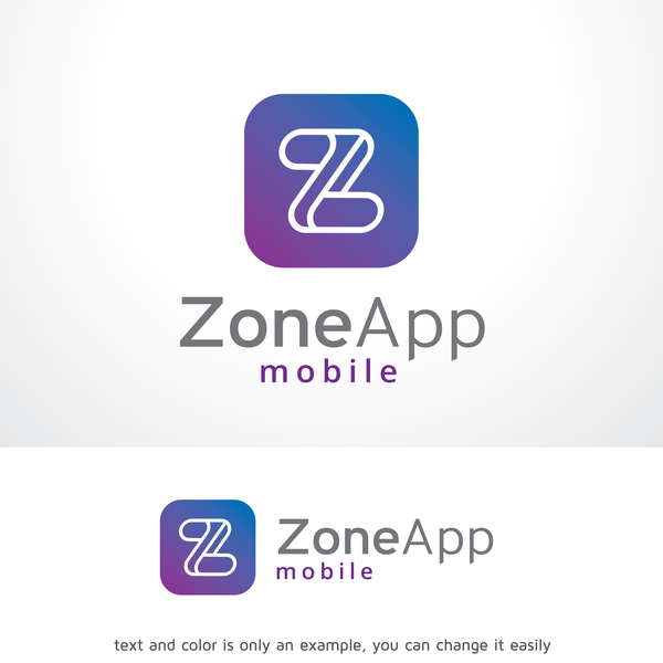 Zone App logo vecteur zone logo app   