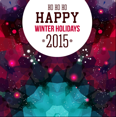 2015 vacances d’hiver nouvel an vecteur de fond vacances nouvel an hiver arrière plan 2015   