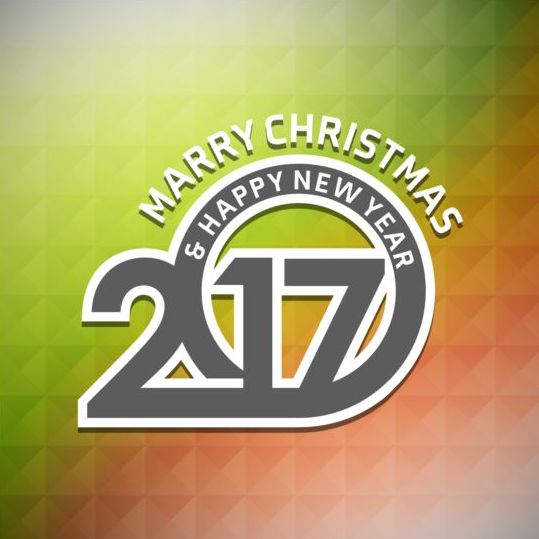 2017幾何学的背景ベクトル08とクリスマスと新年 背景 新しい 幾何学 年 クリスマス 2017   