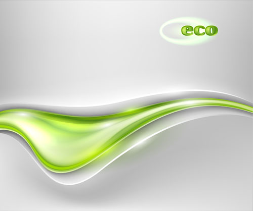 Abstraktes grünes Öko-Stil-Hintergrundvektor 04 wavy Öko grün background abstract   