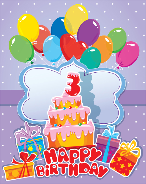 Baby-Geburtstagskarte mit Kuchen-Vektormaterial 03 Kuchen Karte Geburtstag baby   