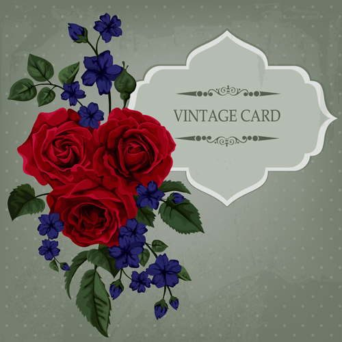 絶妙なカードベクトルと美しい花07 花 美しい 絶妙な カード   