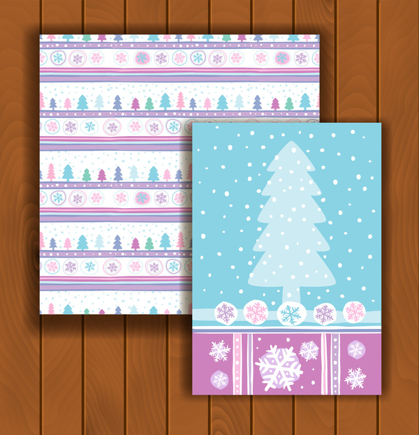 Cartes de voeux de Noël et enveloppes avec vecteur de fond en bois 08 voeux Noël enveloppes en bois cartes   
