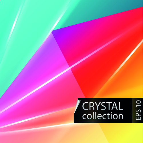 Farbiges Kristall-Dreieck formt Vektorhintergrund 04 Vector-Hintergrund kristallklar Hintergrund Formen farbig Dreieck   