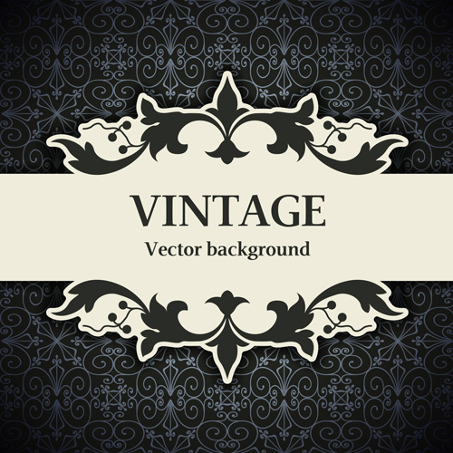 Motif de décor avec le vecteur de fond Vintage 09 vintage modèle fond decor   