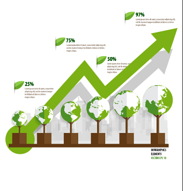 Écologie verte Earth infographies vecteur 01 terre infographies Écologie   