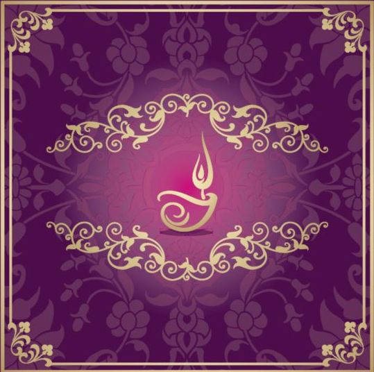 Indischer Stil floralen lila Hintergrundvektor 14 Violett Stil Indianer Hintergrund floral   