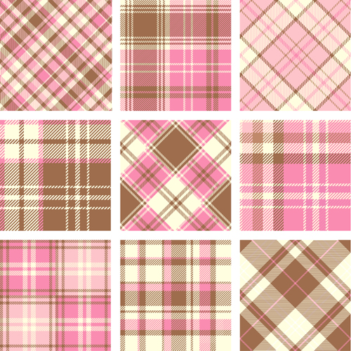 Plaid Stoffmuster nahtlosen Vektor 24 Stoffmuster Stoff plaid nahtlos Muster   