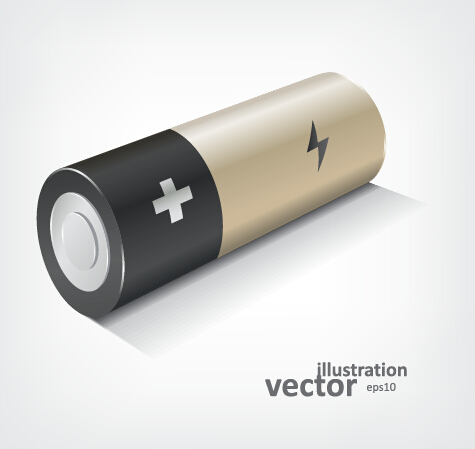 Ensemble de matériel vectoriel de batterie réaliste 04 réaliste Batterie   