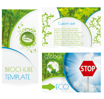 Modèle de couverture de brochure d’écologie vectorielle 05 modèle Écologie couverture brochure   