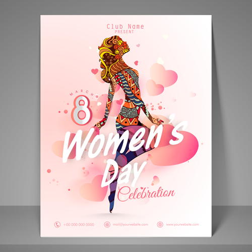 Vecteur affiche 8 mars Womens jour matériel poster matériel femmes jour 8 mars   