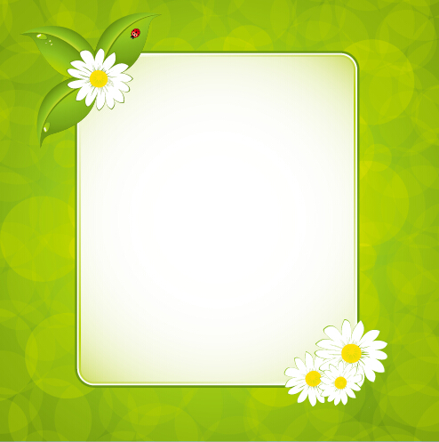 Weiße Blume mit grünem Hintergrundvektor weiß Hintergrund grün Blume   