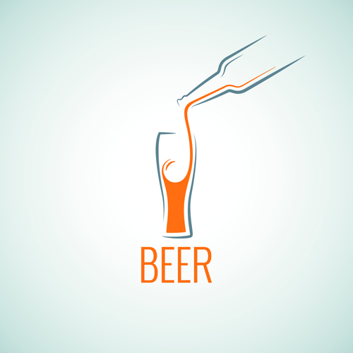 Carte de bière logo Vector Graphics menu logo Bière   